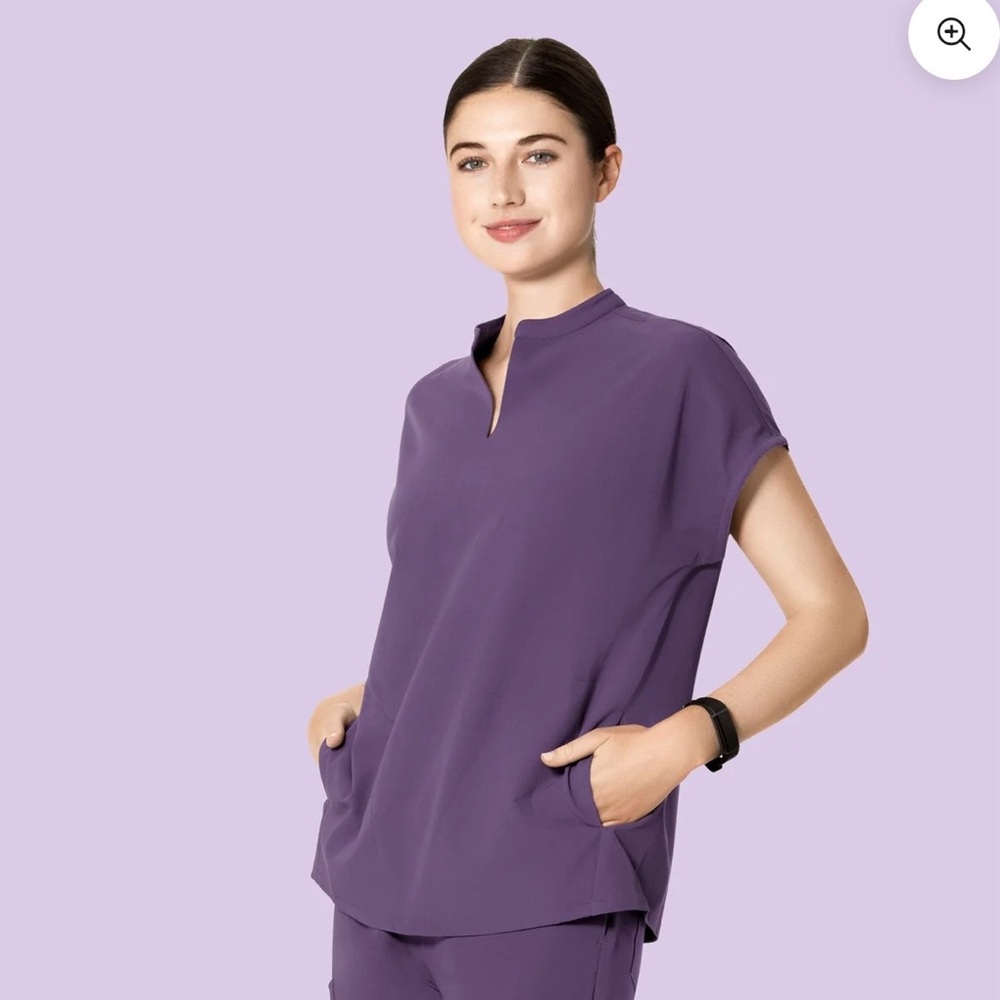 Mandala Mandarin Dolman Scrub Top